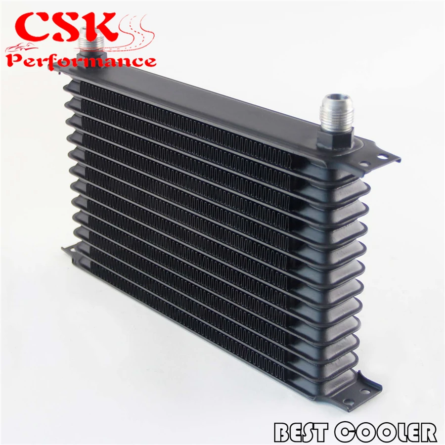 

Universal 13 Row AN10 Engine Transmission Trust Oil Cooler Black