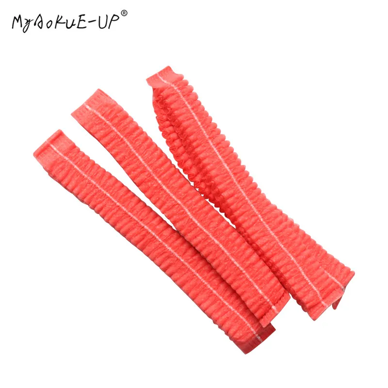 100pcs/lot Disposable Shower Caps Salon Home Elastic Cap Grafting Lashes Eyelash Extension makeup tool
