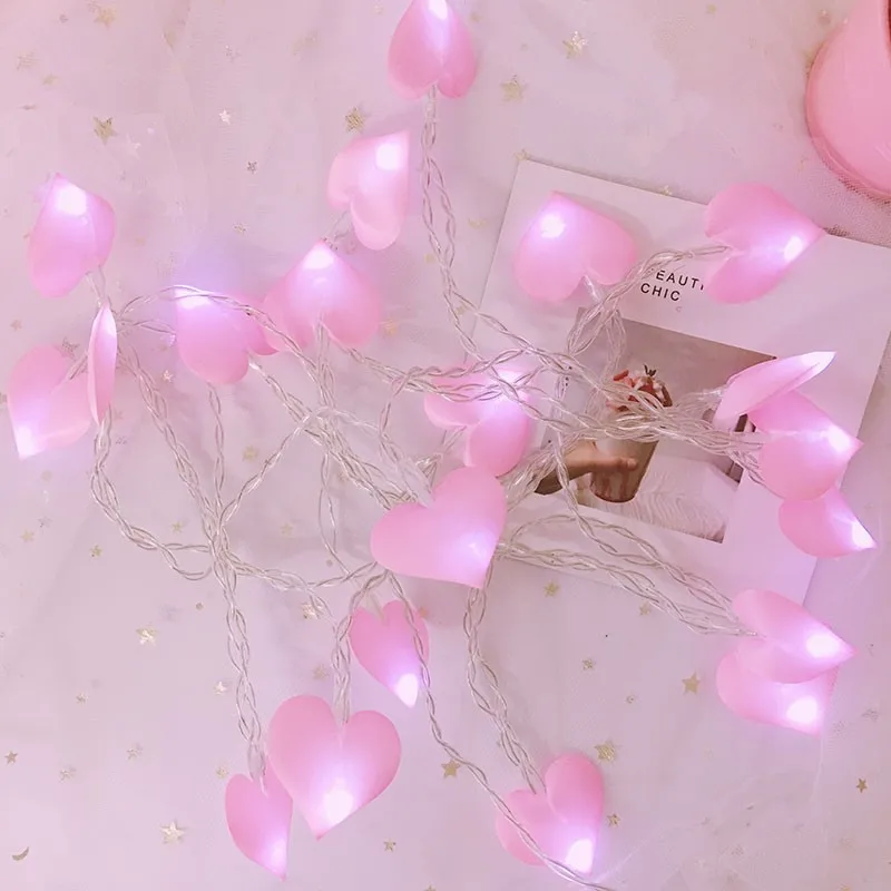 Hearts Garland LED String Light Battery Powered Fairy Lights Decoration