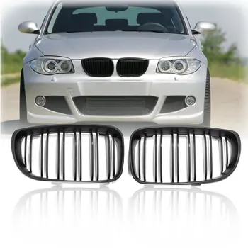 

1 Pair Car Front Bumper Kidney Grilles Matte Black Racing Grill For BMW E87 1 Series 2008 2009 2010 2011-2013 Car Accessories