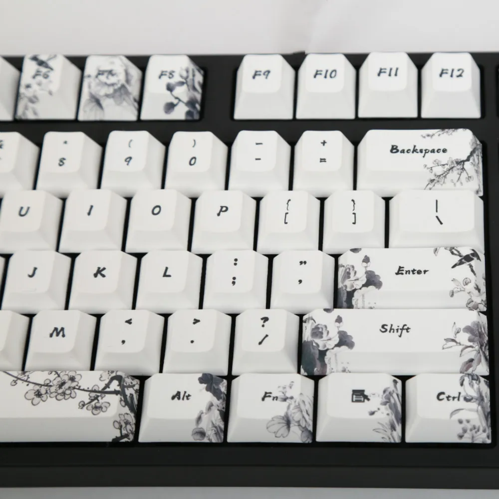  Ink keycap keycaps 5-Surfaces Dye sub Profile 104 Key ANIS Layout Augment For Standard Mechanical K
