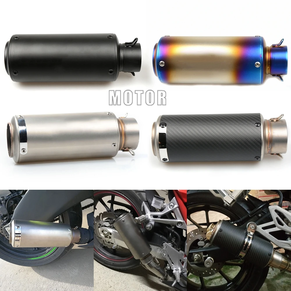 51Mm 61Mm Silenziatore Universale Per Tubo Di Scarico Per Scooter Motocross Per Yamaha Fz6 Ninja Cbr650F Cb400 S1000R Pcx 125