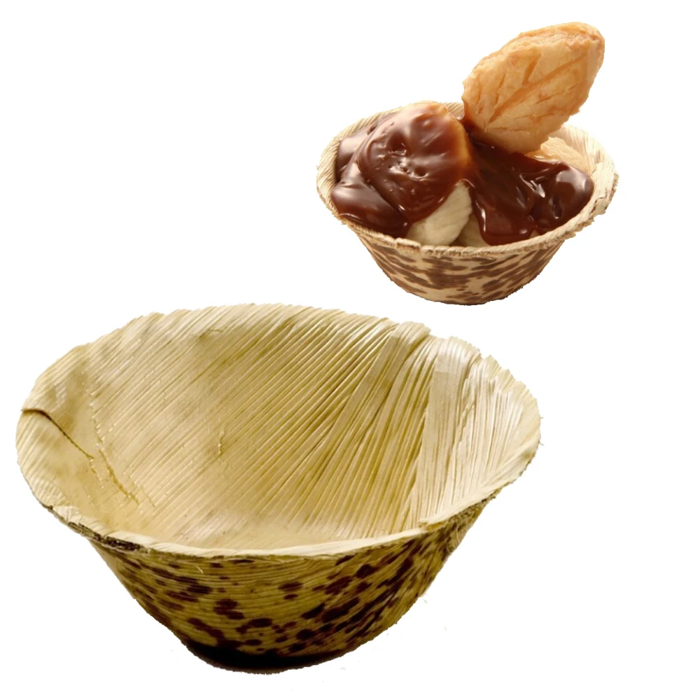 20pcs/lot 3" Disposable bamboo bowl Round Dishes wooden wood cutlery