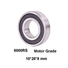 2 pçs/lote 6000RS Rolamento de Esferas Profundo do sulco Rolamentos Do Motor Grau 6000-RS 6000RS 10*26*8mm 10x26x8 Alta Qualidade