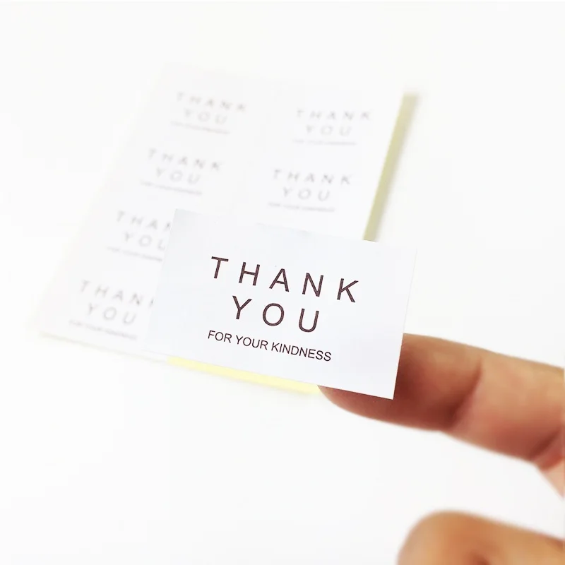 

80pcs/lot 'THANK YOU FOR YOUR KINDNESS' Paper Seal Sticke Handmade Cookie Cake Gift Labels Stickers Kitchen Sweets Party Sticker