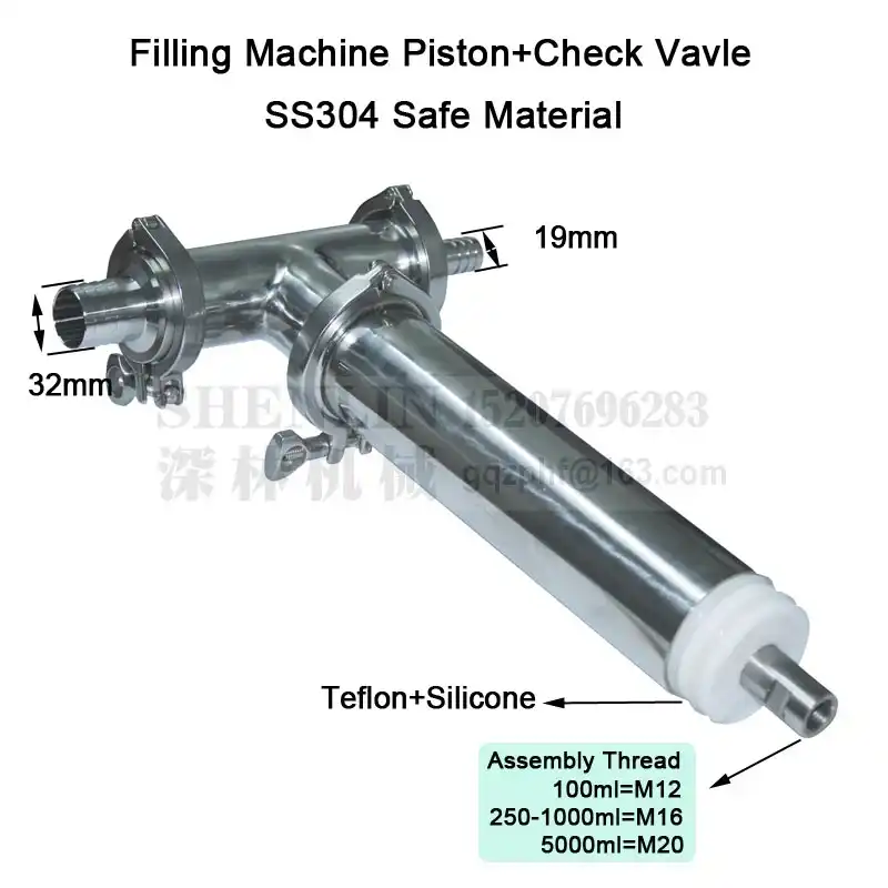 Piston cylinder and air cylinder for pneumatic filling machine driving