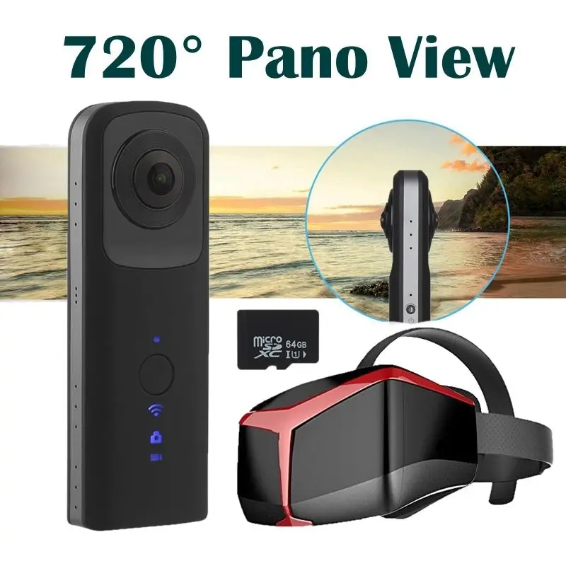 G601 360x210 degree Panoramic font b VR b font Camera Dual Lens 960P Digital Video Capture