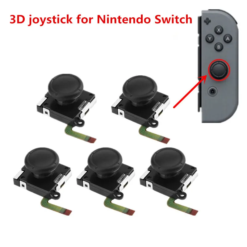 de jeu 3D pour console nintendo Switch, Joystick, Joystick analogique, gauche, droite
