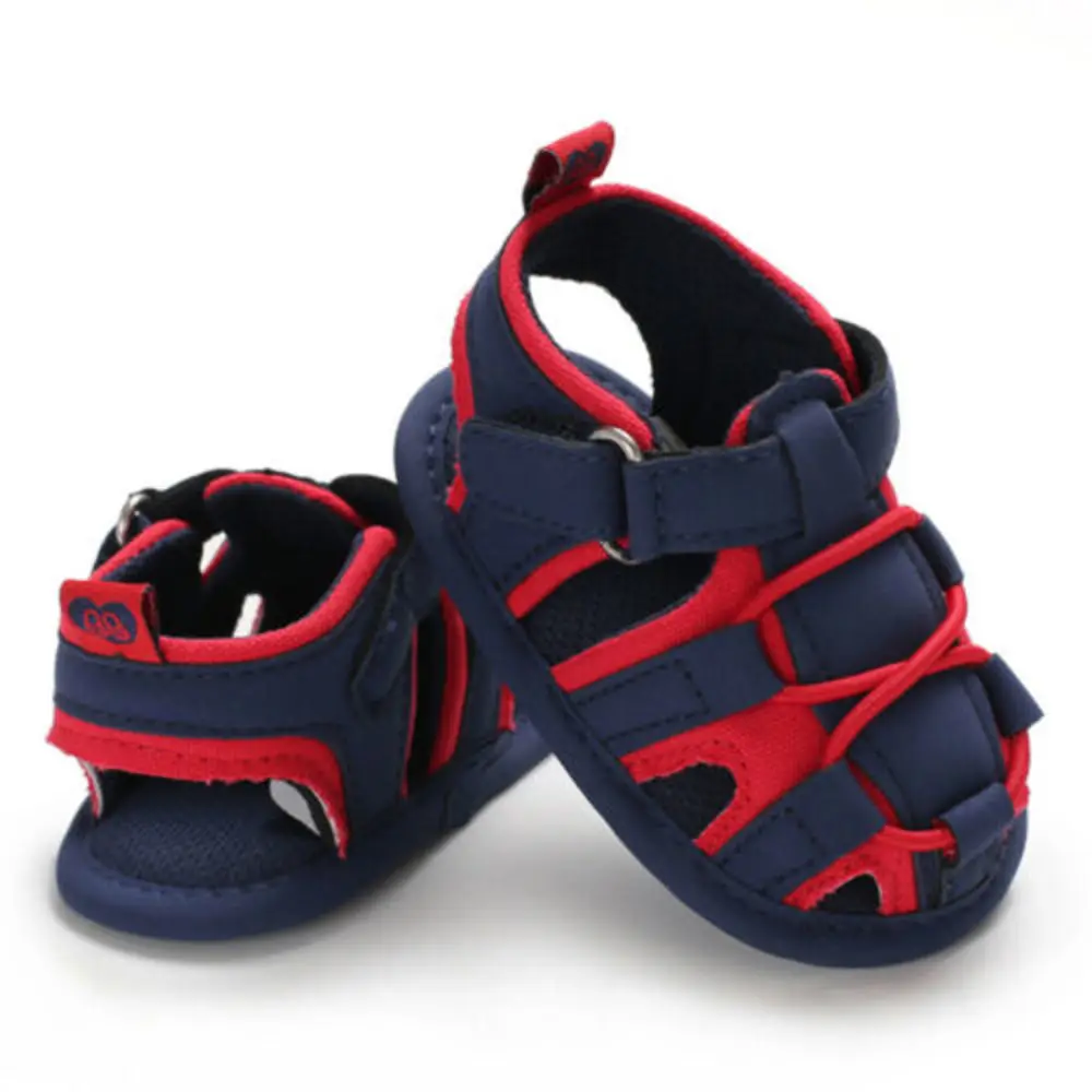Baby Girl Fashion Buckle Strap Shoes Child Baby Patchwork Kid Summer Girl Soft Sole Crib Toddler Boys Sandals Shoes 0-18 Months