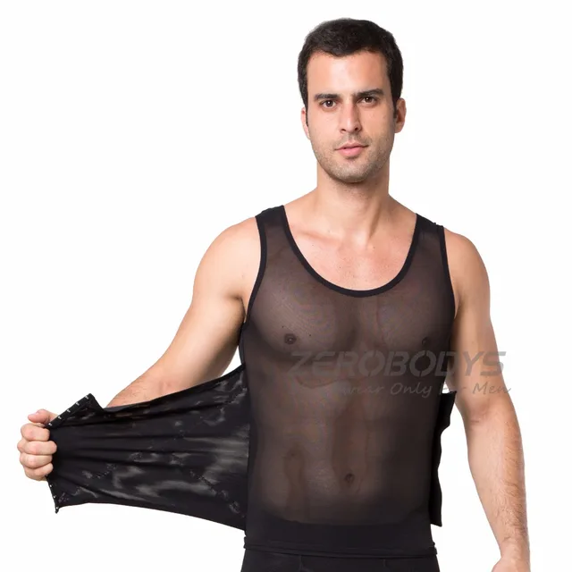 Waist corsets Men Undershirts mens bodysuit vests compression