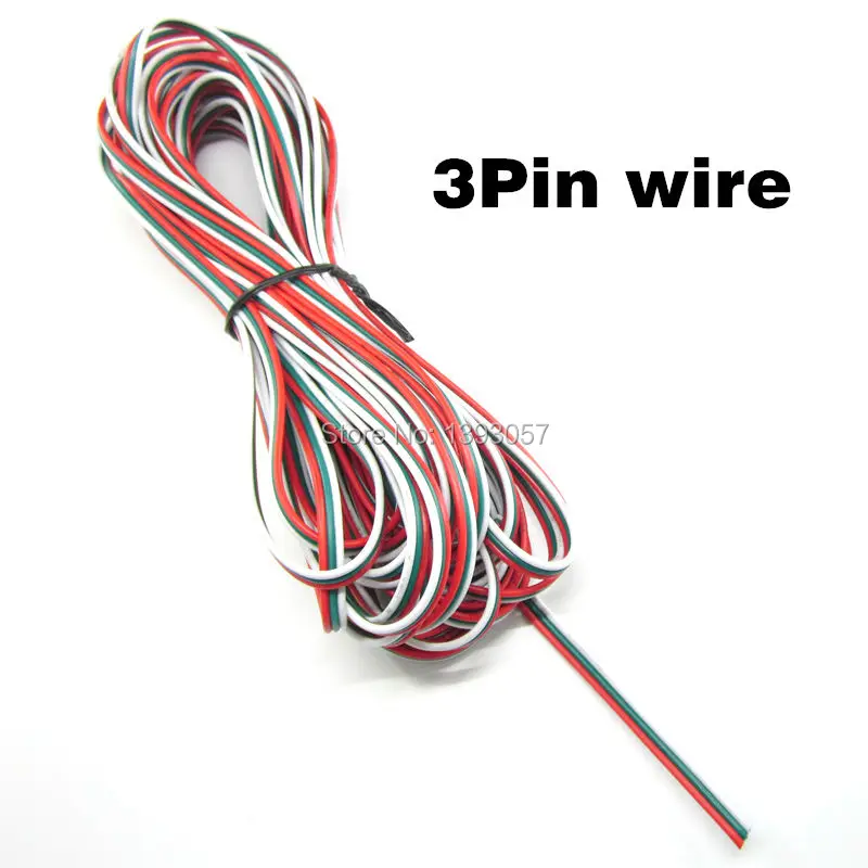 2Pin 3Pin 4Pin 5Pin 1 м 5 м 10 м 18AWG 20AWG 22AWG Электрический провод кабель-удлинитель для одного Цвет RGB/RGBW светодиодный подключение полосы