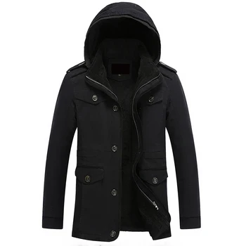 

Rusanranz Brand New Plus Size 5XL 6XL New Brand Warm Winter Jackets Men Thicken Long Cotton Padded Fleece Coat Men Clothing