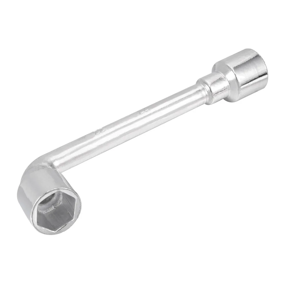 

Uxcell Hot Sale 1PCS L Shaped 19/22mm Hex Angled Open Hex 6 point Socket High Carbon Steel Wrench for Household Maintenance