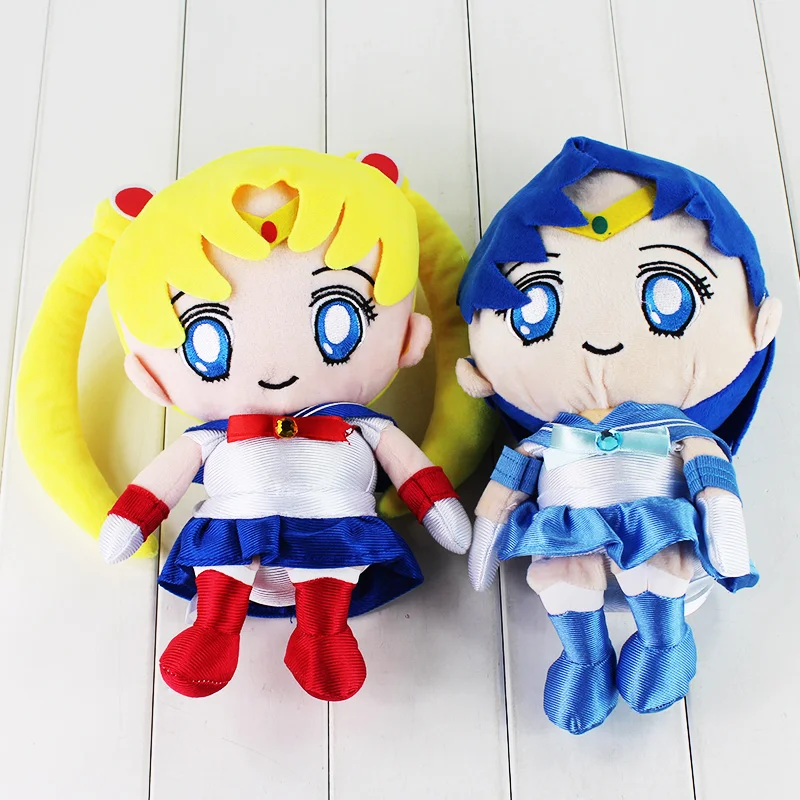 Hot 27cm Sailor Moon Sailor Mercury Stuffed Plush font b toy b font Great gift for