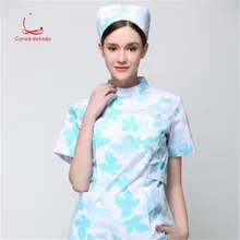 Раздельный костюм для медсестер короткий рукав длинный рукав цветочный кленовый лист ICU уход за материнством услуги Стоматологическая детская униформа