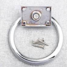 Round shiny silver bigger drop rings door knocker Square chrome wooden chair sofas handles pulls knobs
