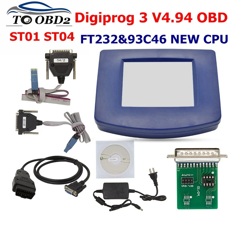 

Original FTDI 2018 v4.94 DIGIPROG 3 odometer correction Digiprog 3 mileage tool Programmer Digiprog3 With OBD2 ST01 ST04 Cable