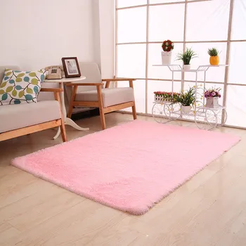 

Modern Pink Carpet Mat Soft Long Plush Carpets Kids Room Bedroom Rugs Doormat Large Area Rug Hallway Carpet Rug for Living Room