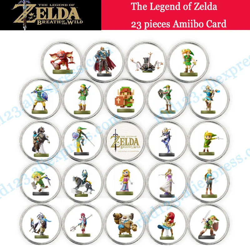 NFC Amiibo монетница для Mario Kart 8 Deluxe/Splatoon2/Mario Odyssey/Zelda/Super Smash Bro - Цвет: Zelda-23PCS