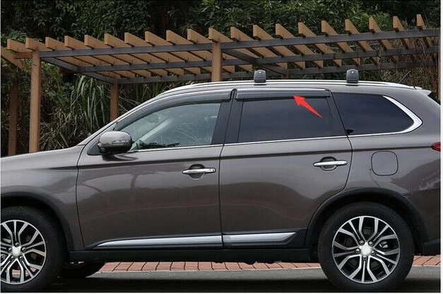 

Высококачественный ПММА солнцезащитный козырек для Mitsubishi Outlander 2016, дефлектор от дождя, вентилируемая защита от дождя, Стайлинг автомобиля