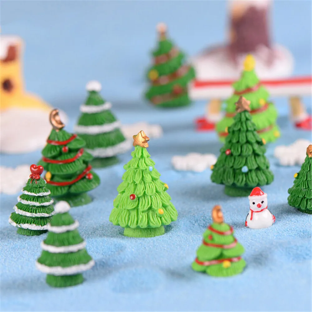 20pcs Christmas Resin Embellishment for Dollhouse Miniature Garden Ornaments 