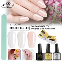 Saviland 10 шт 6 цветов полигель лак для ногтей набор УФ-гель для наращивания ногтей желе гель лак быстрое строительство набор для ногтей