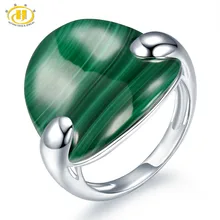 Hutang Stone Jewelry 100 Natural Green Malachite Solid 925 Sterling Silver Ring Fine Fashion Jewelry One