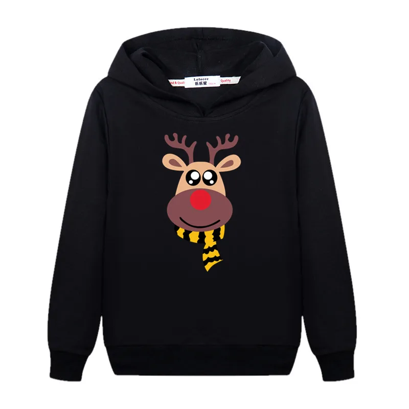 

2018 kids cartoon christmas deer hoodie baby boys long sleeve casual sweatshirt cotton children clothing girl print top sweater