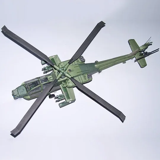 1:33 бумажная модель США AH-64A Apache Longbow вертолет бумажная Модель AH64 бумажная модель вертолет литая под давлением Военная коллекция хобби