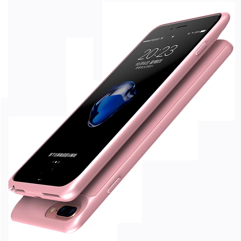 Koop 2018 100% Nieuwe 3700 mah Batterij Oplader Case Cover Voor iPhone 8 plus Externe Power Bank Opladen Case Voor iPhone 8 plus 8 p