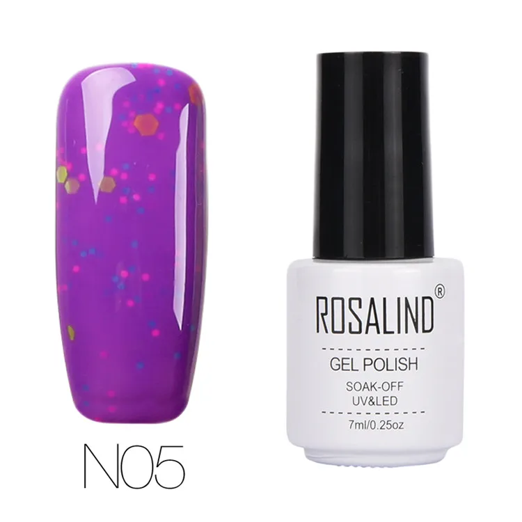 Rosalind 7 мл сырный Гель-лак для красоты ногтей, цветной на выбор лак для дизайна ногтей, УФ светодиодный полуперманентный лак - Цвет: N05