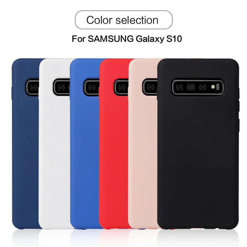 

Shockproof Liquid Silicon Case For Samsung Galaxy S10 Plus S10e S8 S9 Note 8 9 A6 A7 A9 2018 Slim Soft Phone Cases Capa Coque