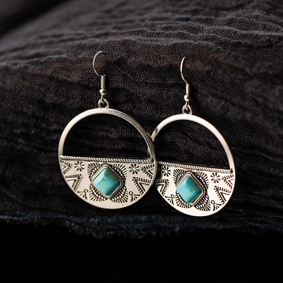 CoppercolorindianstatementjewelryBigroundcirclealloypendant