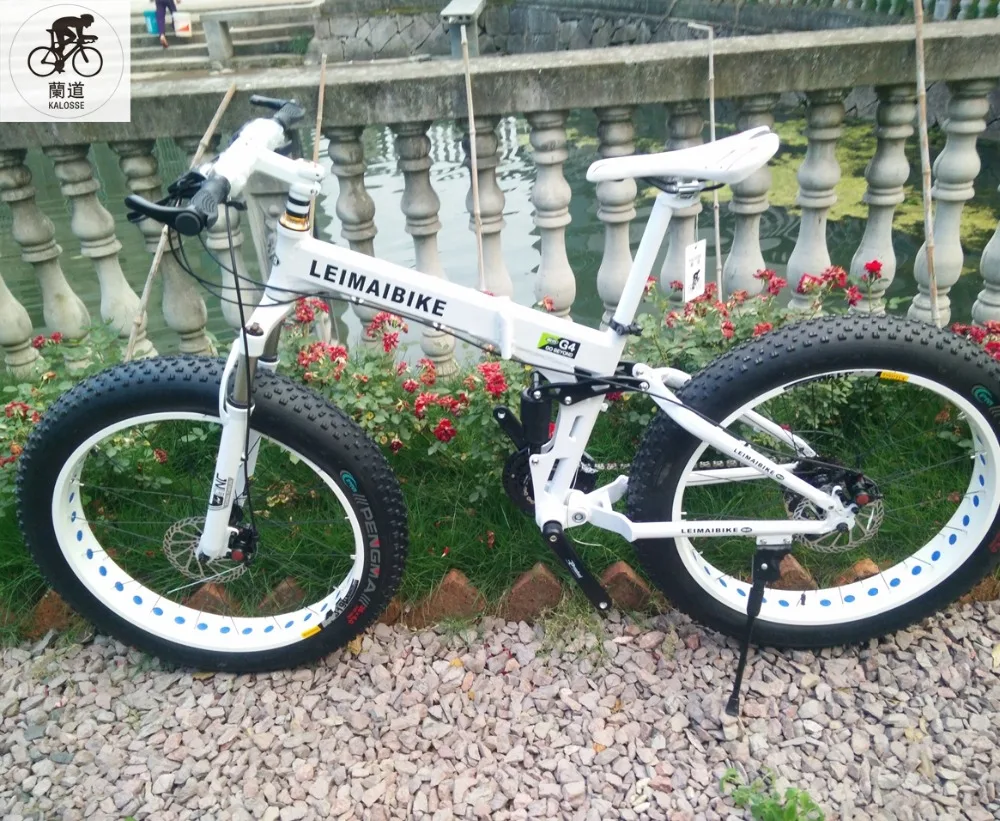 Top Kalosse Soft-tail frame   Snow/beach   folding bicycle 26    26*4.0 inch   21/24/27/30 speed  26*17inch  mountain bicycle 9