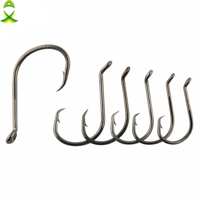 JSM 25pcs 7384 High Carbon Steel Fishing Hooks Carp Fishing Offset Sport Circle Bait Fish Hooks