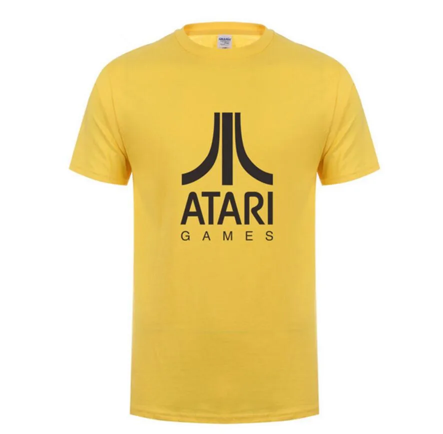 as the picture Хит, футболка ATARI, модная, короткий рукав, круглый вырез, Мужская футболка классная, с принтом, Мужская одежда, хлопок, топ, футболки, Camisetas hombre - Цвет: as the picture