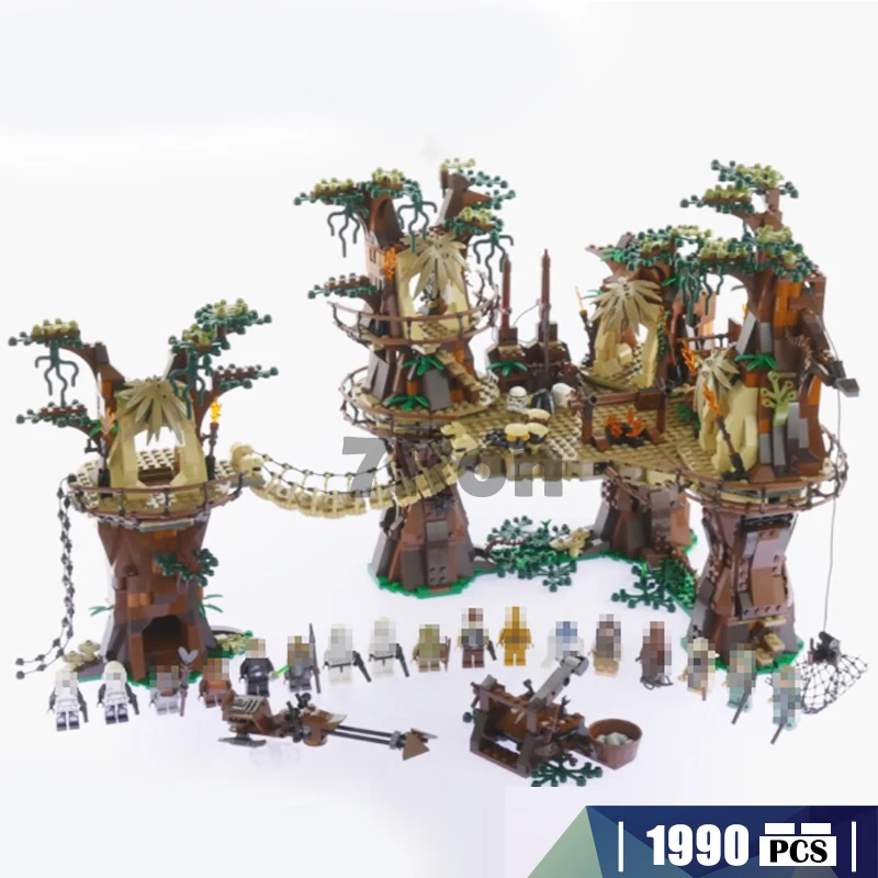 Совместимость с Lego 10236 Звездные войны 1990 шт. 05047 Ewok село строительные блоки Juguete Para