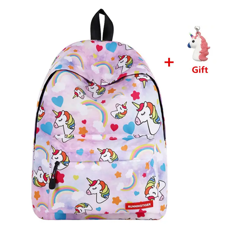 Модный рюкзак с единорогом, женская сумка, Mochila, школьный рюкзак, школьные сумки для девочек-подростков, сумка для путешествий, Bolsa Feminina - Цвет: SET11
