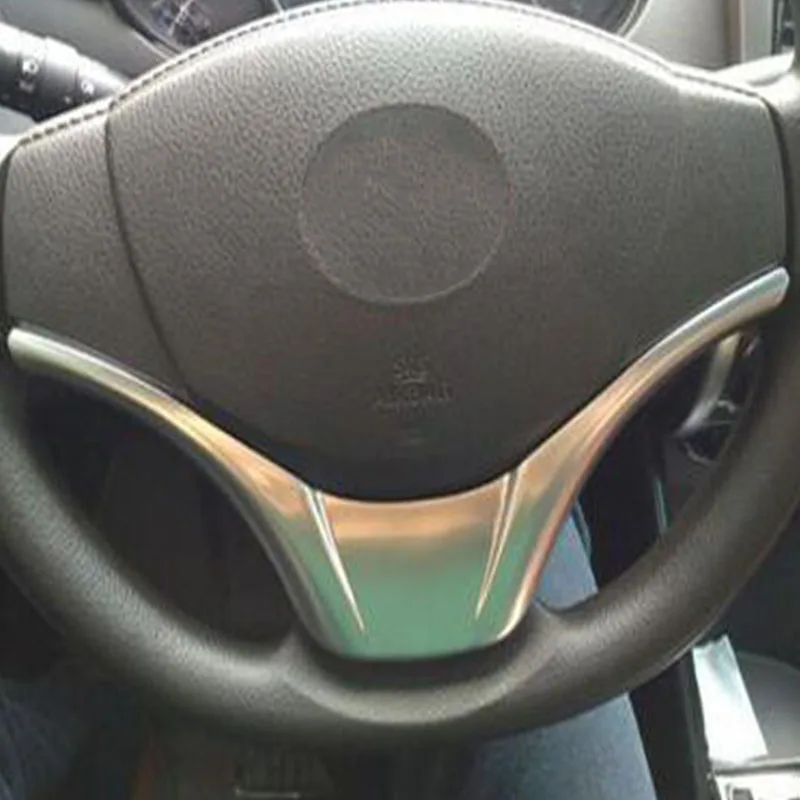 Матовая рамка на руль автомобиля для Toyota Vios/Yaris sedan 2014 2015 2016 ABS аксессуары