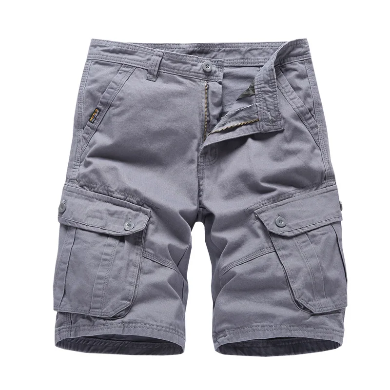 2019 Summer Men Cargo Shorts Straight Loose Fashion Cotton Mens Army Military Short Pants Plus Size Big Pockets