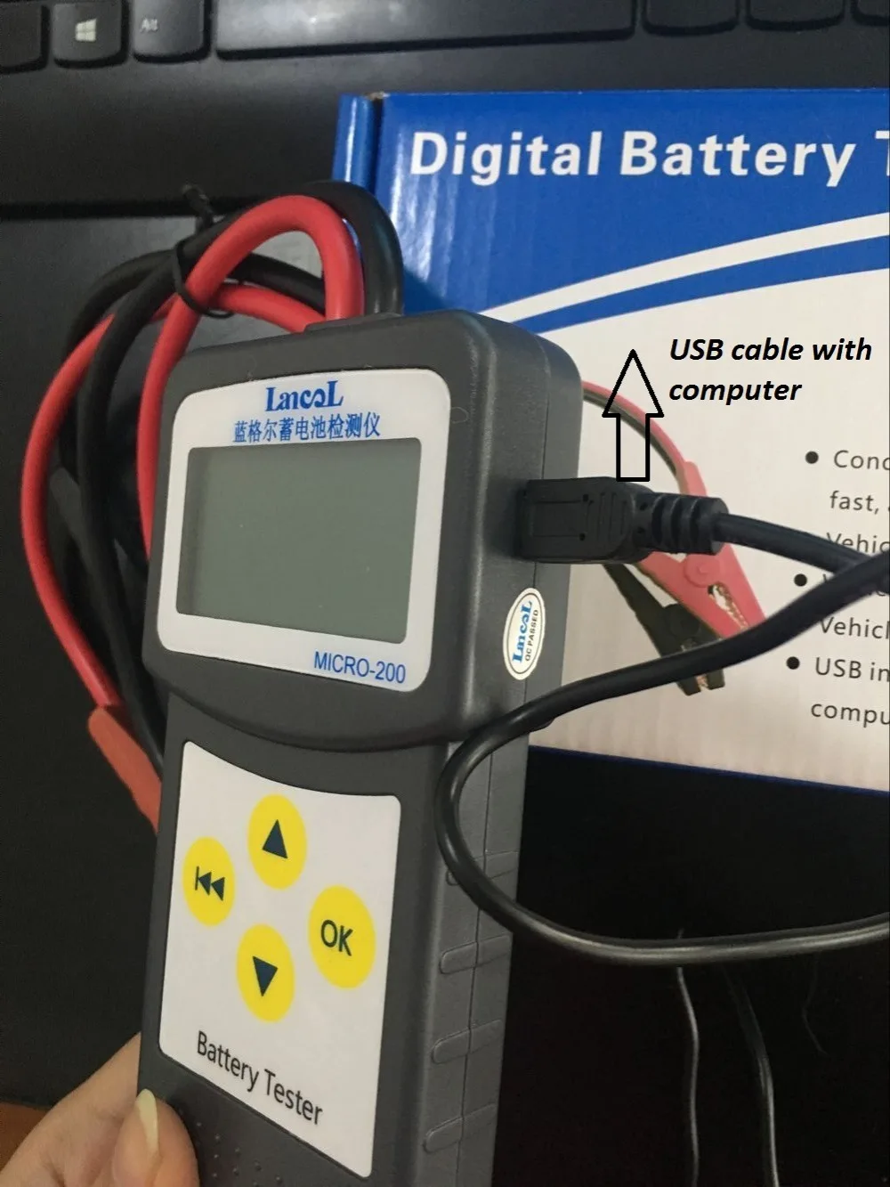 Digital battery tester 12V CCA lead acid battery tester MICRO 200 with
