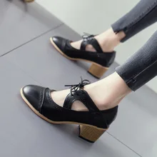 Europe 2019 NEW Women Shoes Pumps High-heel Mary Janes Retro Fashion Casual Elegant Shoes Woman Lace-up Hoof Heels Cross-tied Europe 2019 NEW Women Shoes Pumps High-heel Mary Janes Retro Fashion Casual Elegant Shoes Woman Lace-up Hoof Heels Cross-tied