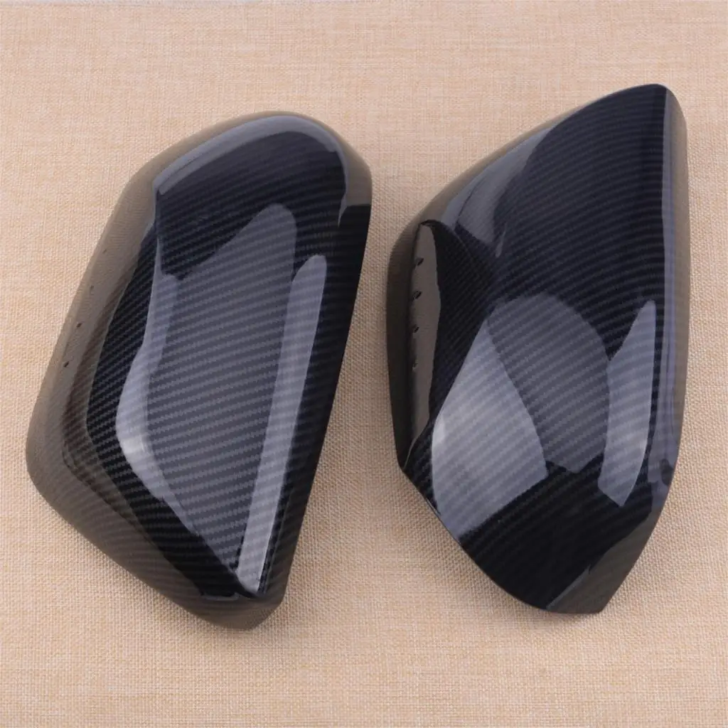 

CITALL 1 Pair Black Carbon Fiber Style Car Side Door Rearview Mirror Cover Trim For Toyota Camry 2018 Car Styling