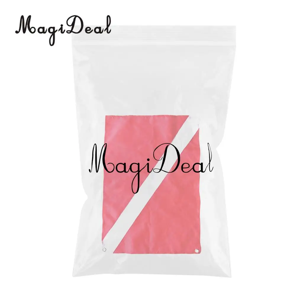 MagiDeal Hot Scuba Dive Diver Down Flag Safety Signal Marker Banner Boat Flag 50 x 35 cm for Diving Snorkeling Underwater Sport