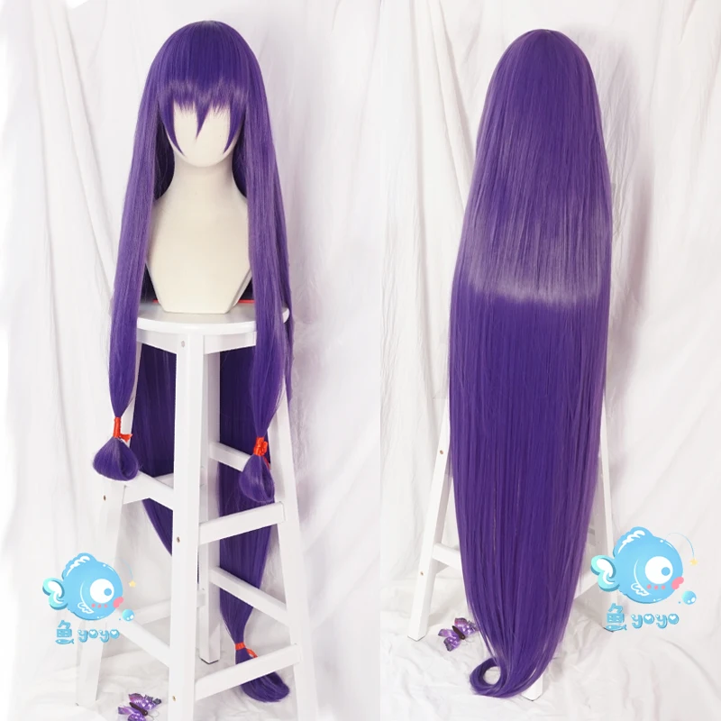 

FGO Fate Grand Order Cosplay Wig Servant Caster Nitocris Long Straight Purple Synthetic Hair for Adult + Wig Cap