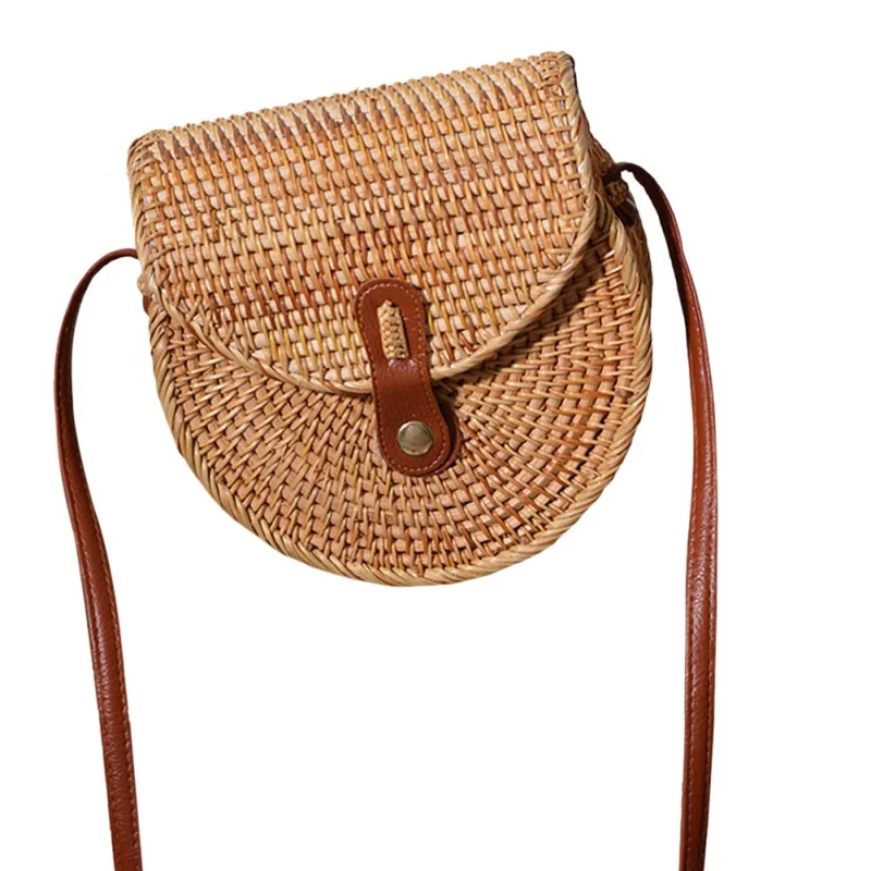 Многоцелевой женский соломенный мешок для хранения пляжные бамбуковые Наплечные сумки органайзер для косметики косметические сумки из ротанга - Цвет: 25