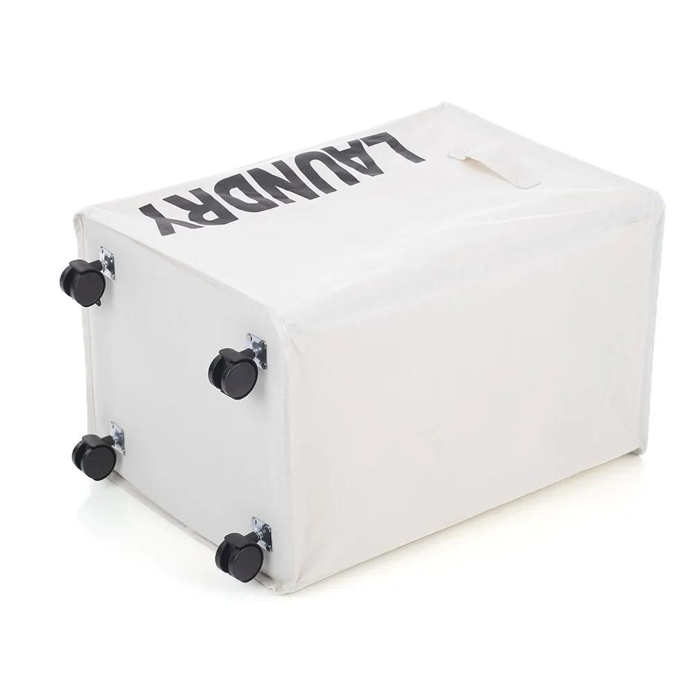 كبير التخزين المنظم مربع طوي أكسفورد القماش سلة الغسيل بن شبكة الملابس القذرة تعيق مع مقابض 4 دعم قضبان