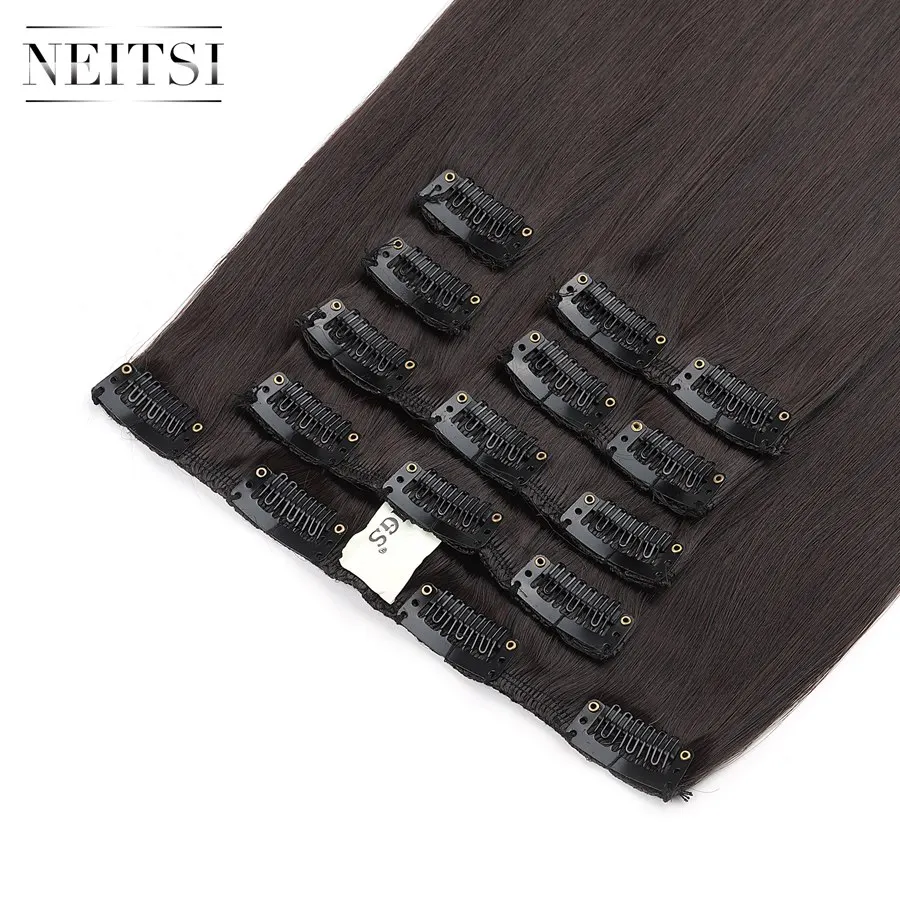 

Neitsi 22'' 7Pcs/Set Straight Clip in Synthetic Hair ExtensionsM2-99J#