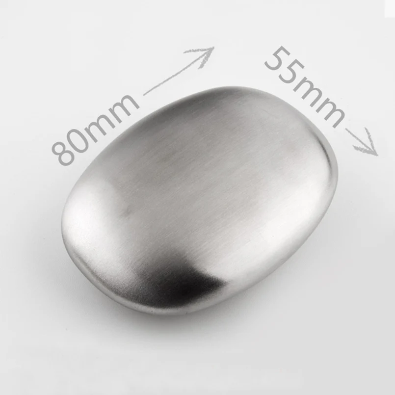 Kitchen Bar Stainless Steel Anti-odor Soap Onion Fish Garlic Odor Absorber Oval Shape Metal Eliminating Odor Tools - Цвет: Серебристый