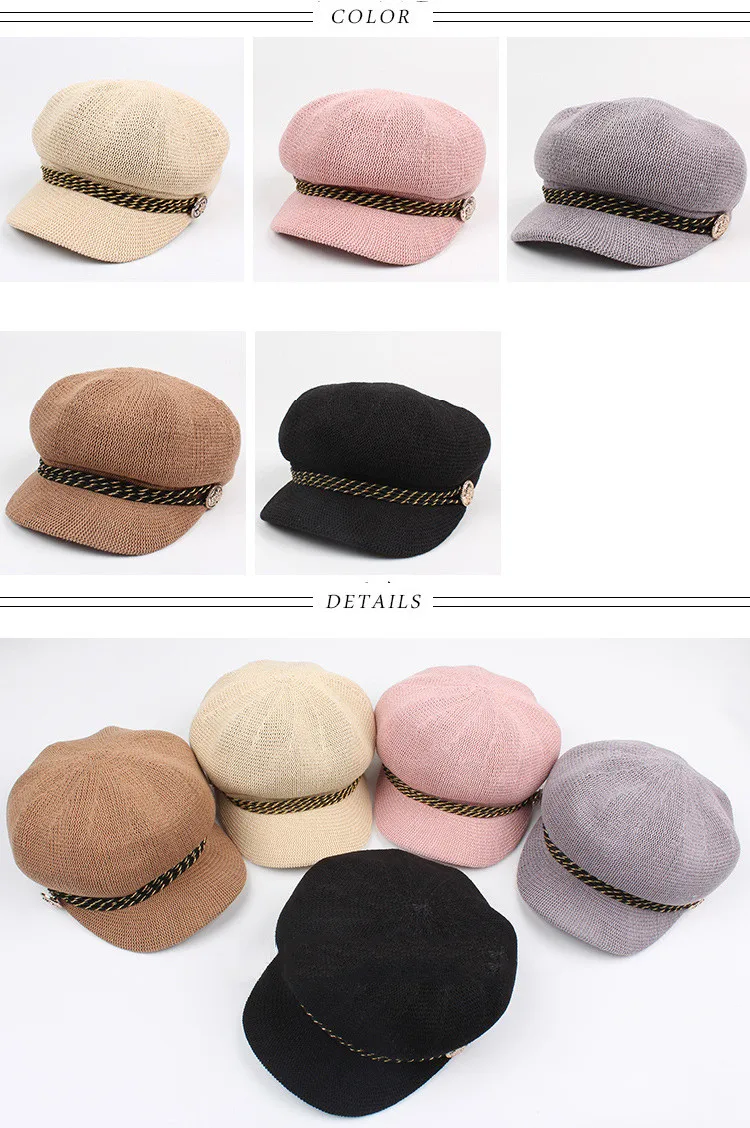 Hot Sale 2018 British Style New Breathable Cotton Beret Fashion Lady Outdoor Travel Leisure Sunshade Hat ACD03 (12)